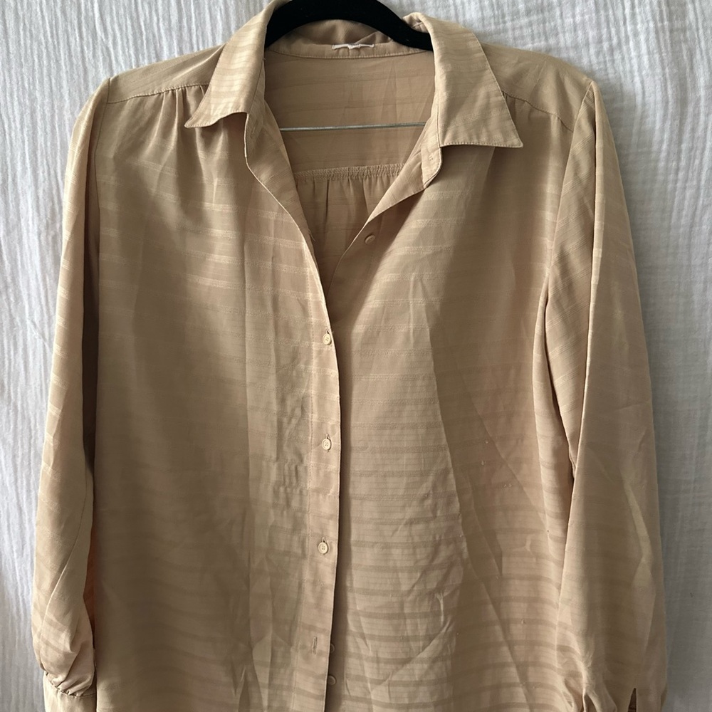 amielle Gold Button-Up Blouse